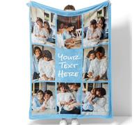 Coperta Personalizzata con Foto e Testo - Plaid Personalizzato per Donna, Uomo - Coperta Personalizzate per Coppia, Amici e Famiglia - Regali Personalizzati per Anniversario, San Valentino e Natale