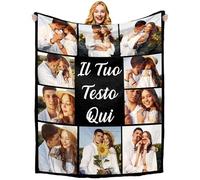 Coperta Personalizzata con Foto, Personalizzata Idee Regalo Festa Della Mamma, Plaid Personalizzato con Foto Idee Regalo di compleanno Personalizzato per donna, mamma, nonna, uomo, papa, nonno