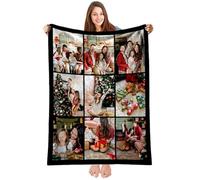 Coperta personalizzata con testo fotografico, coperta personalizzata con immagini per adulti, coperta personalizzata utilizzando le mie foto, regali commemorativi di compleanno per mamma, papà, amici
