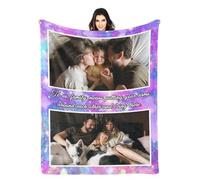 Coperta personalizzata Coperta personalizzata con foto e testo, Coperta personalizzata con parole 1-9 Collage di immagini, Regali personalizzati per papà, mamma, uomini, donne, bambini, cani, amici