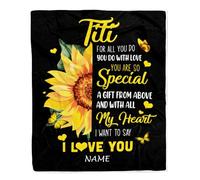 Coperta personalizzata in pile per la mia fantastica nipote, zia, zia, zio, luna, lupo, nipote, compleanno, laurea, Natale.