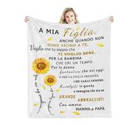 Coperta Personalizzata per Figlia - Regalo Speciale da Papà e Mamma - Plaid in Pile Con Incoraggiamento Positivo - Idea per Compleanno