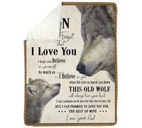 Coperta personalizzata per la mia figlioccia da parte dello zio Vivi, ridi, ama il leone Regali di compleanno per la figlioccia Laurea positiva Coperta in pile personalizzata per Natale