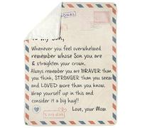 Coperta personalizzata per mia madre da parte di Daughter Lion So che non è facile per un uomo crescere un figlio Coperta in pile personalizzata per la festa della mamma, compleanno e Natale