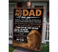 Coperta personalizzata per mia madre da parte di Daughter Lion So che non è facile per un uomo crescere un figlio Coperta in pile personalizzata per la festa della mamma, compleanno e Natale