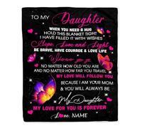 Coperta personalizzata per mia madre da parte di mia figlia per tutte le volte che ho dimenticato di ringraziare la mamma, compleanno, festa della mamma, Natale, coperta in pile personalizzata