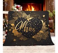 Coperta Pile Blanket 140x180 cm Amore Per I Caratteri Artistici Coperta Calda Accogliente e Spessa per Tutte le Stagioni Anti-sbiadimento Nero per Letto, Divano, Sedia e Divano Regalo Perfetto