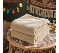 Coperta Pile Matrimoniale 200 x 240 cm Accogliente e Spessa Coperta in Microfibra per Tutte Le Stagioni per Divano e Grande Letto Matrimoniale, Bianco