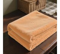 Coperta Pile Matrimoniale 200 x 240 cm Grande Calda Morbida Coperta in Pile Ottima per Inverno per Divano, Letto, Viaggi, Beige
