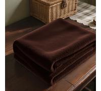 Coperta Pile Matrimoniale 200 x 240 cm Grande Calda Morbida Coperta in Pile Ottima per Inverno per Divano, Letto, Viaggi, Marrone