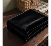 Coperta Pile Matrimoniale 200 x 240 cm Grande Calda Morbida Coperta in Pile Ottima per Inverno per Divano, Letto, Viaggi, Nero