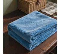 Coperta Pile Matrimoniale 200 x 240 cm Grande Calda Morbida Coperta in Pile Ottima per Inverno per Divano, Letto, Viaggi, Blu