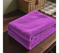 Coperta Pile Matrimoniale 200 x 240 cm Grande Calda Morbida Coperta in Pile Ottima per Inverno per Divano, Letto, Viaggi, Porpora