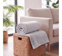 Coperta Pile Plaid Traspirante e Facile da Lavare 100x120cm Grigio Chiaro | Copridivano Di Microfibra Calda E Morbida Tutto L'Anno Morbida Per Primavera, Estate, Autunno