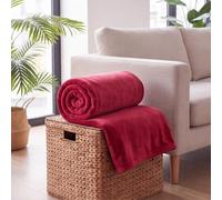 Coperta Pile Plaid Traspirante e Facile da Lavare 50x105cm Weinrot | Coperta Divano Caldo Morbida Per Ospiti O Picnic Per Primavera, Estate, Autunno