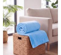 Coperta Pile Plaid Traspirante e Facile da Lavare 60x110cm Blu | Plaid Da Divano Confortevole Decorazione Per Soggiorno Per Primavera, Estate, Autunno