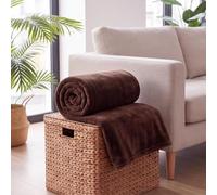 Coperta Pile Plaid Traspirante e Facile da Lavare 80x135cm marrone | Plaid Da Divano Confortevole Tutto L'Anno Morbida Per Primavera, Estate, Autunno