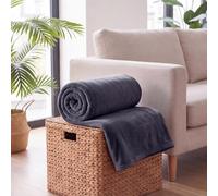 Coperta Pile Plaid Traspirante e Facile da Lavare 90x110cm Grigio Scuro | Coperta In Flanella Spessa E Morbida Tutto L'Anno Morbida Per Primavera, Estate, Autunno