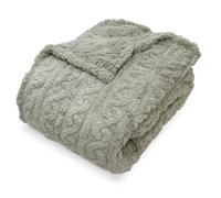 Nada Home Coperta Plaid agnellato matrimoniale disegno treccia 6859