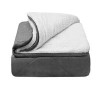 Coperta plaid due strati vellutata in morbida flanella sherpa pile matrimoniale