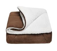 Coperta plaid due strati vellutata in morbida flanella sherpa pile matrimoniale