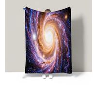Coperta Plaid In Pile Di Flanella,Microfibra Morbido Durevole E Caldo Universo Via Lattea 3D Stampa Peluche Coperte Copriletti Per Letto Divano Soggiorno (Galassia A Spirale Dinamica,220×240 Cm)