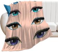 Coperta Plaid Matrimoniale 150x180 Occhio, 3D Stampata Coperte Flanella Beige, Fluffy E Termica Coperta Pile, Morbida Blanket Coperta Divano TT1005