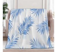 Coperta Plaid per bambini Pittura Ad Acquerello Palme Semplicità, flanella calda e confortevole coperta da divano Accogliente e lussuosa per adulti e adolescenti, Tre Colonne, 100 x 130 cm
