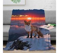 Coperta Plaid Pile Con Arctic Fox, Coperta Per Divano, Letto Con Sea of Clouds Sunrise, Morbida E Accogliente, Idea Regali Per Ragazzi E Bambini 70x80inch(180x200cm)