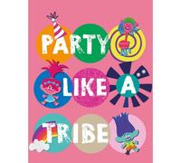 COPERTA Plaid TROLLS WORLD TOUR Party Like a Tribe 150x100 cm ORIGINALE