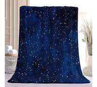 Coperta Plaid Via Lattea, come un sogno stellato copriletto, copridivano, copridivano 150 x 200 cm Morbida e Accogliente, Adatta a Tutte le Stagioni Blu