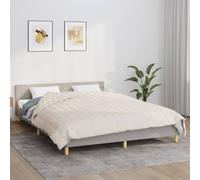 vidaXL Coperta Ponderata Crema Chiaro 220x240 cm 11 kg Tessuto