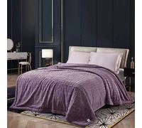 Coperta Ponderata in Visone Coreano,Coperta Morbida E Lussuosa in Finta Pelliccia Di Cincillà Per Divano, Dimensioni King-Size,Morbida Come La Seta, Resistente Alla Luce, Coperta Calda,K,200*230cm 4Kg