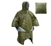 Coperta portatile da stadio, sacco a pelo con cappuccio, da campeggio, per viaggi all'aperto, stadio invernale, casa, viaggio con zaino