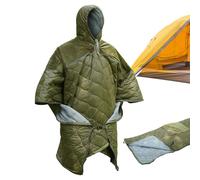 Coperta portatile da stadio, sacco a pelo portatile con cappuccio - borsa da viaggio calda, per viaggi, campeggio, all'aperto, inverno, stadio, casa, zaino