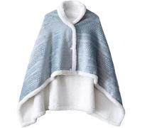Coperta Portatile In Pile Con Poncho Da Donna,Mantello Caldo Invernale, Poncho Pile Donna,Wrap Open Front Cape,Coperta Calda Invernale, Mantella Pile Da Casa,Regali Natale Donna B