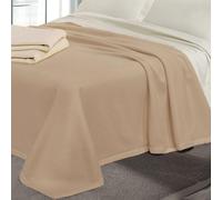 Coperta Pura Lana Cashmere Matrimoniale 290gr Cober Tasman Beige