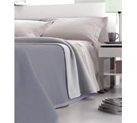 Coperta Pura Lana Matrimoniale Dobleface 450gr Cober Double Grigia