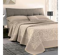 Coperta Pura Lana Matrimoniale Maxi 450gr Cober Venice Tortora