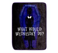 Coperta Raschel Addams Family Mercoledì "Cosa Farebbe Mercoledì?" | 45 x