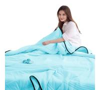 Coperta refrigerante per dormire, nuova coperta rinfrescante in seta 2025, nuova coperta estiva morbida e fredda per dormire, leggera e traspirante, in fibra su entrambi i lati, mantiene fresca per