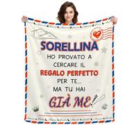 Coperta Regalo Sorellina Ho Provato A Cercare Il Regalo Perfetto Per Te Ma Tu Hai Già Me Regalo Idee per Sorella Piccola Natale Compleanno Divano Ufficio Coperte Plaid Coperta Sonnellino (SORELLINA-a)
