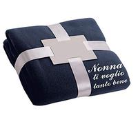 coperta ricamata nonna - idea regalo nonna - ti voglio tanto bene - in morbido pile