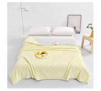 Coperta rinfrescante per L'Estate, Coperta Fredda per Dormire, Coperta Estiva Traspirante per sudori notturni e dormienti Caldi (Giallo + Grigio 150×200 cm)