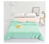 Coperta rinfrescante per L'Estate, Coperta Fredda per Dormire, Coperta Estiva Traspirante per sudori notturni e dormienti Caldi (Verde + Rosa 150 × 200 cm)