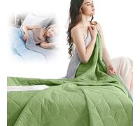 Coperta rinfrescante per sudorazione notturna, coperta fresca in seta per l'estate, leggera e traspirante, in fibra su entrambi i lati, mantiene fresca per divano letto, morbida coperta fredda per
