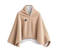 Coperta Riscaldante Indossabile Poncho USB a 3 Livelli di Calore | Scaldacuore Termico Da Indossare Per Donne Ragazze Mogli Madri Casa Ufficio Camera Da Letto Viaggio Soggiorno Albicocca