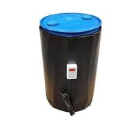 Coperta riscaldante per barili dell'olio, riscaldamento a barile da 55 galloni con termostato fisso (0 - 65 °C), riscaldatore isolato per secchi con cavo di alimentazione lungo 3 m (grigio, 55 galloni