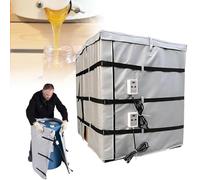 Coperta Riscaldante Per Fusti,Riscaldatore Per Secchio Isolato,Riscaldatore Per Secchio D'Olio Con Termostato Regolabile Da 0-150 °C,Riscaldatore Per Barile In Silicone Impermeabile Grey-1000L/275Gal