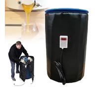 Coperta Riscaldante Per Fusti,Riscaldatore Per Secchio Isolato,Riscaldatore Per Secchio D'Olio Con Termostato Regolabile Da 0-150 °C,Riscaldatore Per Barile In Silicone Impermeabile Black-200L/55Gal